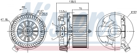 Piese Auto - Ventilator habitaclu potrivit RENAULT CLIO III 1.2-2.0 05.05-12.14