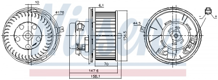 Piese Auto - Ventilator habitaclu potrivit RENAULT LAGUNA II, VEL SATIS 1.6-3.5 03.01-