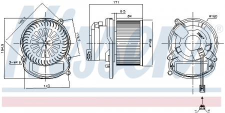 Piese Auto - Ventilator habitaclu potrivit RENAULT MEGANE IV 1.2-1.8 11.15-