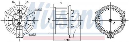 Piese Auto - Ventilator habitaclu potrivit TOYOTA AVENSIS, COROLLA, COROLLA VERSO 1.4-2.4 10.01-03.09
