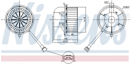 Climatizare - Ventilator habitaclu potrivit VW TRANSPORTER IV 1.9D-2.8 07.90-06.03