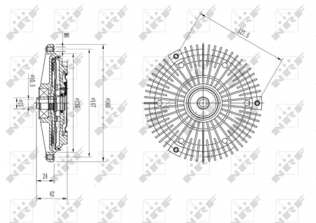 Ventilator - Ventilator potrivit MERCEDES 124 (W124), 124 T-MODEL (S124), 190 (W201), C (W202), E (W124), E (W210), E T-MODEL (S124), E T-MODEL (S210), O 405 2.0D-3.0D 01.84-