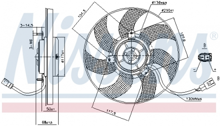 Ventilator - Ventilator radiator AUDI A3, TT; SEAT ALTEA, ALTEA XL, LEON, TOLEDO III; SKODA OCTAVIA II, SUPERB II, YETI; VW BEETLE, CADDY ALLTRACK, CADDY III, CADDY IV, CC, EOS, GOLF PLUS, GOLF V 1.2-2.5 dupa 2003