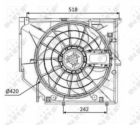 Ventilator - Ventilator radiator BMW Seria 3 (E46) 1.6-3.0 intre 1997-2007