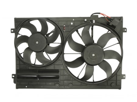 Ventilator - Ventilator radiator (cu carcasa) AUDI A3; SEAT ALTEA, ALTEA XL, TOLEDO III; SKODA OCTAVIA II, SUPERB II, YETI; VW BEETLE, CADDY III, CC, EOS, GOLF PLUS, GOLF V, GOLF VI, JETTA III, JETTA IV 1.2-3.6 du