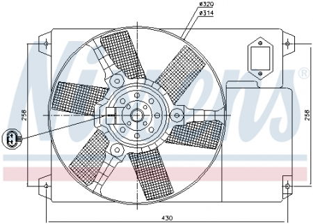 Ventilator - Ventilator radiator (cu carcasa) CITROEN JUMPER; FIAT DUCATO; PEUGEOT BOXER 1.9D-2.8D dupa 1994