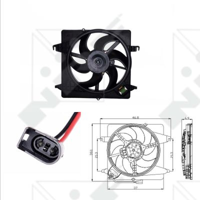 Ventilator - Ventilator radiator (cu carcasa) FORD KA, STREET KA 1.3/1.6 intre 1996-2008
