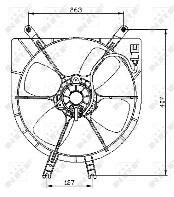 Ventilator - Ventilator radiator (cu carcasa) HONDA CIVIC V, CIVIC VI 1.4/1.5/1.6 intre 1991-2001