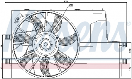 Ventilator - Ventilator radiator (cu carcasa) MERCEDES Clasa A (W168) 1.4/1.6/1.7D intre 1997-2004