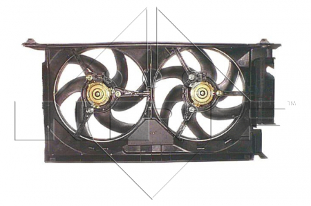 Ventilator - Ventilator radiator (cu carcasa) potrivit CITROEN BERLINGO, BERLINGO/MINIVAN, XSARA; PEUGEOT 306, 406, PARTNER, PARTNER/MINIVAN 1.5D-2.0D 11.95-12.15
