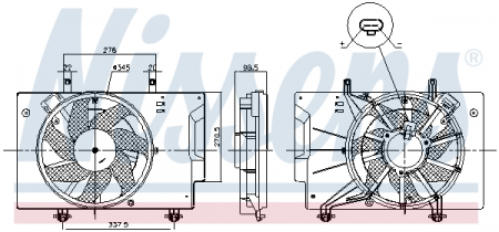 Piese Auto - Ventilator radiator (cu carcasa) potrivit FORD B-MAX, ECOSPORT, FIESTA VI 1.0 09.12-