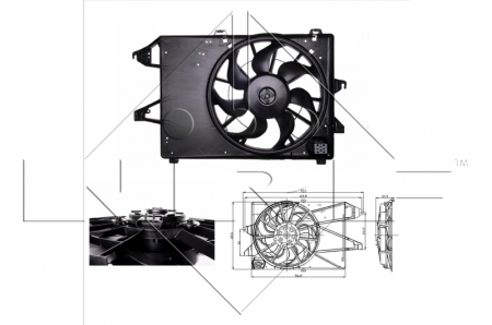 Ventilator radiator (cu carcasa) potrivit FORD MONDEO III 1.8/2.0 10.00-03.07 [2]