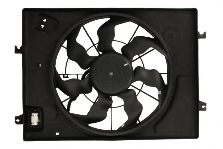 Ventilator - Ventilator radiator (cu carcasa) potrivit HYUNDAI TUCSON; KIA SPORTAGE II 2.0/2.0D 08.04-