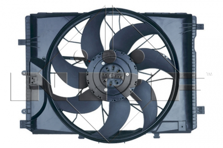 Ventilator - Ventilator radiator (cu carcasa) potrivit MERCEDES C (C204), C T-MODEL (S204), C (W204), CLS (C218), CLS SHOOTING BRAKE (X218), E (A207), E (C207), E T-MODEL (S212), E (W212) 1.6-3.5 01.07-