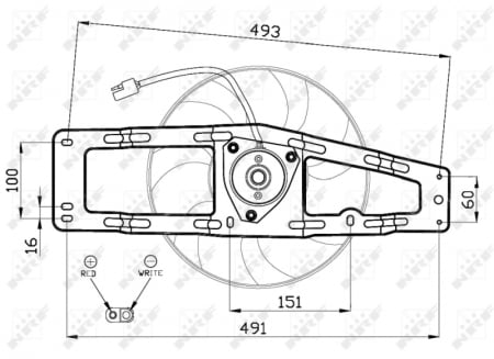 Ventilator - Ventilator radiator (cu carcasa) potrivit RENAULT TWINGO I 1.2 08.04-06.07