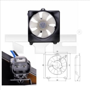 Ventilator - Ventilator radiator (cu carcasa) potrivit TOYOTA RAV 4 I 2.0 06.94-06.00