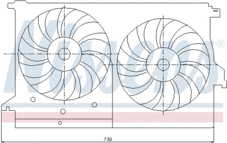Ventilator - Ventilator radiator (cu carcasa) SAAB 9-3 2.0/2.2D/2.3 intre 1998-2003