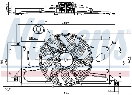 Ventilator - Ventilator radiator FORD C-MAX, FOCUS C-MAX, FOCUS II 1.4-2.0D intre 2003-2012