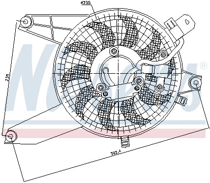 Ventilator - Ventilator radiator HYUNDAI TERRACAN 2.5D/2.9D/3.5 intre 2001-2006