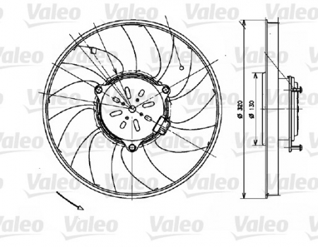Ventilator - Ventilator radiator MERCEDES SPRINTER 3,5-T (906), SPRINTER 3,5-T (907, 910), SPRINTER 3,5-T TOURER (907), SPRINTER 3-T (906), SPRINTER 4-T (907, 910), SPRINTER 5-T (906) 2.0D-3.5 dupa 2006