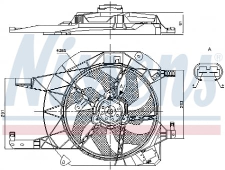 Ventilator - Ventilator radiator NISSAN PRIMASTAR; OPEL VIVARO A; RENAULT TRAFIC II 1.9D-2.5D dupa 2001