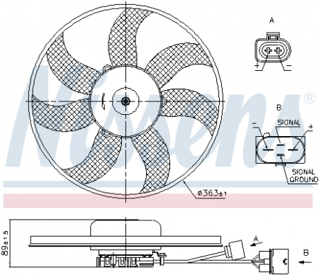 Piese Auto - Ventilator radiator potrivit AUDI A1, A3, TT; SEAT ALTEA, ALTEA XL, IBIZA IV SC, LEON, TOLEDO III; SKODA OCTAVIA II, SUPERB II, YETI; VW BEETLE, CADDY ALLTRACK 1.0-3.6 02.03-