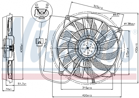 Piese Auto - Ventilator radiator potrivit AUDI A4 B6, A4 B7, A4 B8, A5 4.2 03.03-01.17