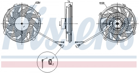 Piese Auto - Ventilator radiator potrivit CITROEN EVASION, JUMPY; FIAT SCUDO, ULYSSE; LANCIA ZETA; PEUGEOT 806, EXPERT 2.0D 08.99-12.06