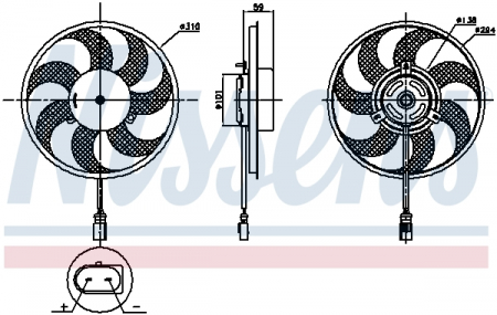 Piese Auto - Ventilator radiator potrivit MERCEDES VIANO (W639), VITO / MIXTO (W639), VITO (W639) 2.0D-3.7 09.03-