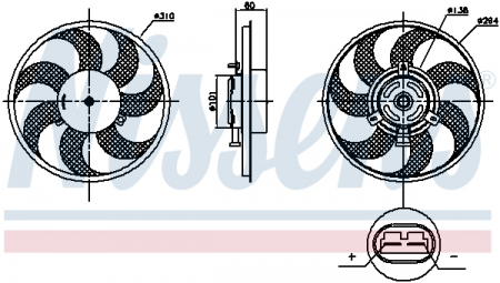 Piese Auto - Ventilator radiator potrivit MERCEDES VIANO (W639), VITO / MIXTO (W639), VITO (W639) 2.0D-Electric 09.03-