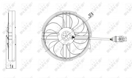 Ventilator - Ventilator radiator SEAT AROSA; VW LUPO, POLO 1.4D/1.6 intre 1999-2005