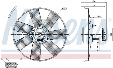 Ventilator - Ventilator radiator VW CORRADO, GOLF III, GOLF IV, PASSAT, POLO, POLO CLASSIC, VENTO 1.4-2.0 intre 1988-2002