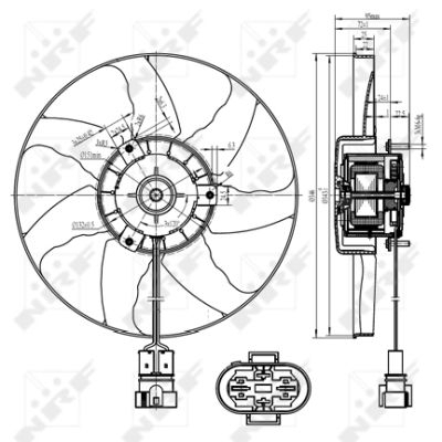 Ventilator - Ventilator radiator VW TRANSPORTER IV 1.9D-2.8 intre 1990-2003