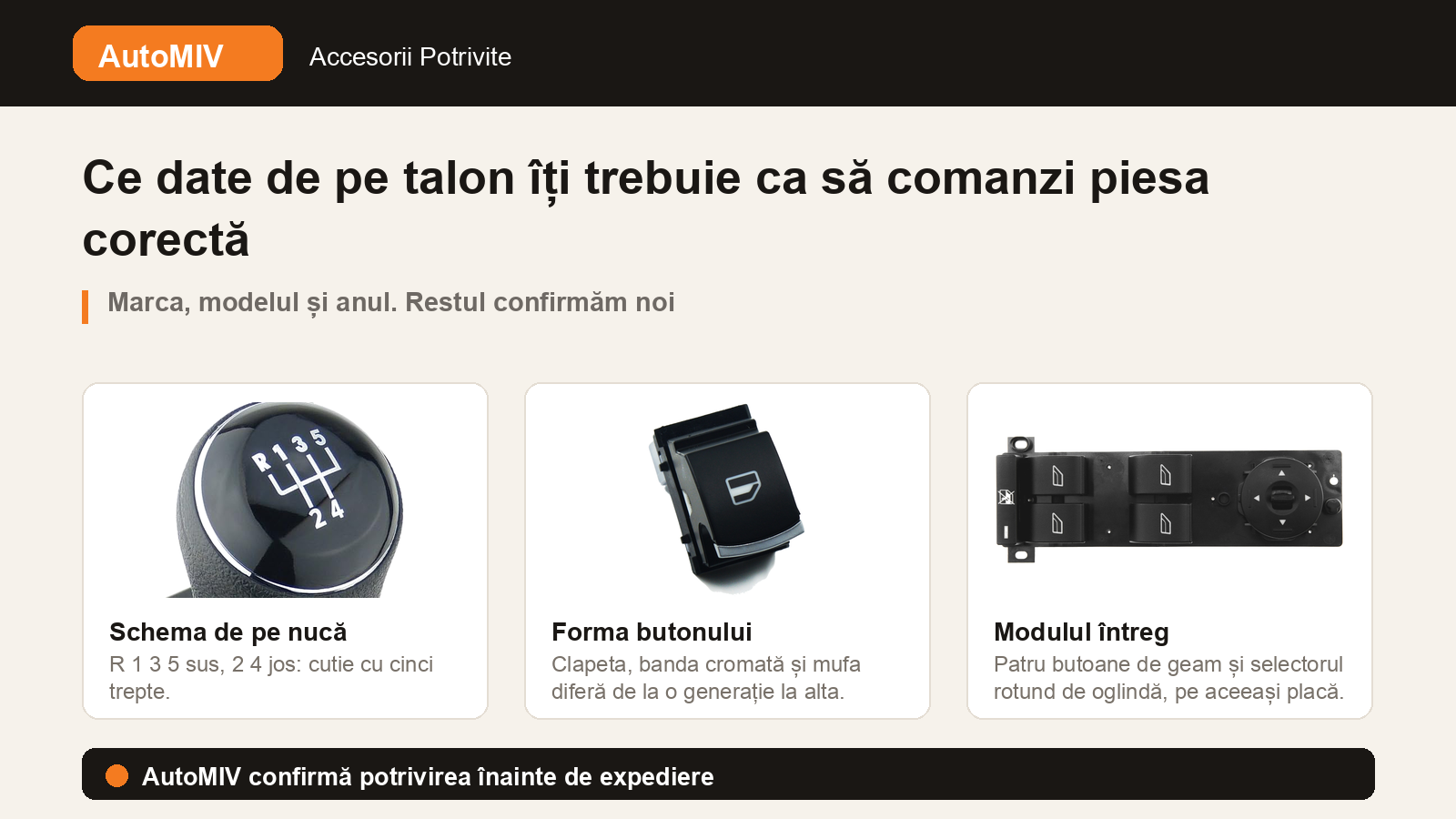 Ce date de pe talon îți trebuie ca să comanzi piesa auto corectă