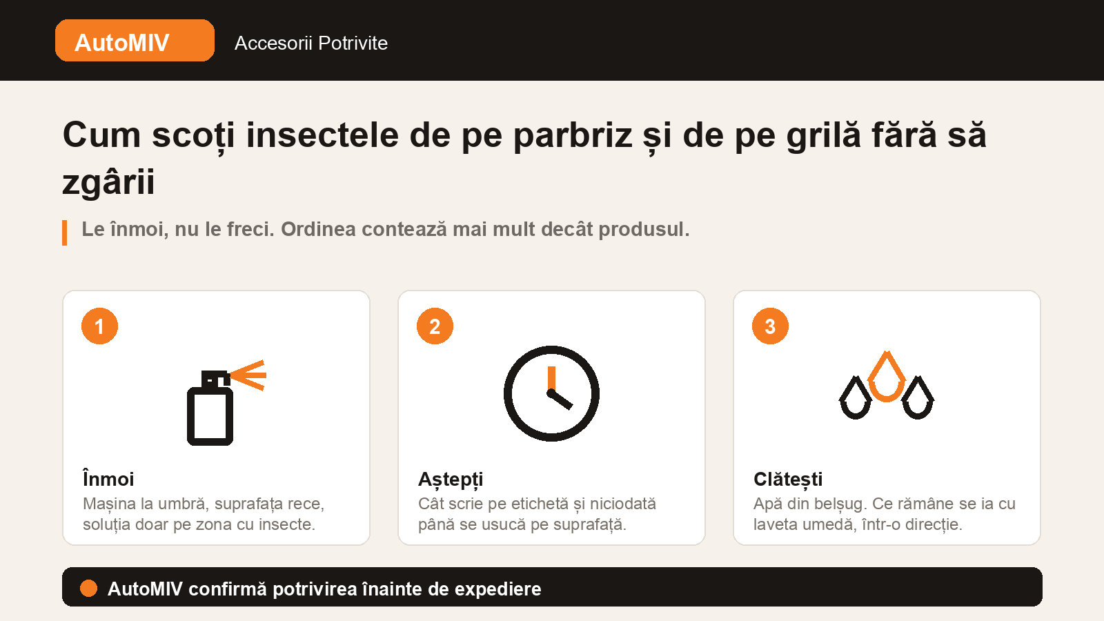 Cum scoți insectele de pe parbriz și de pe grilă fără să zgârii