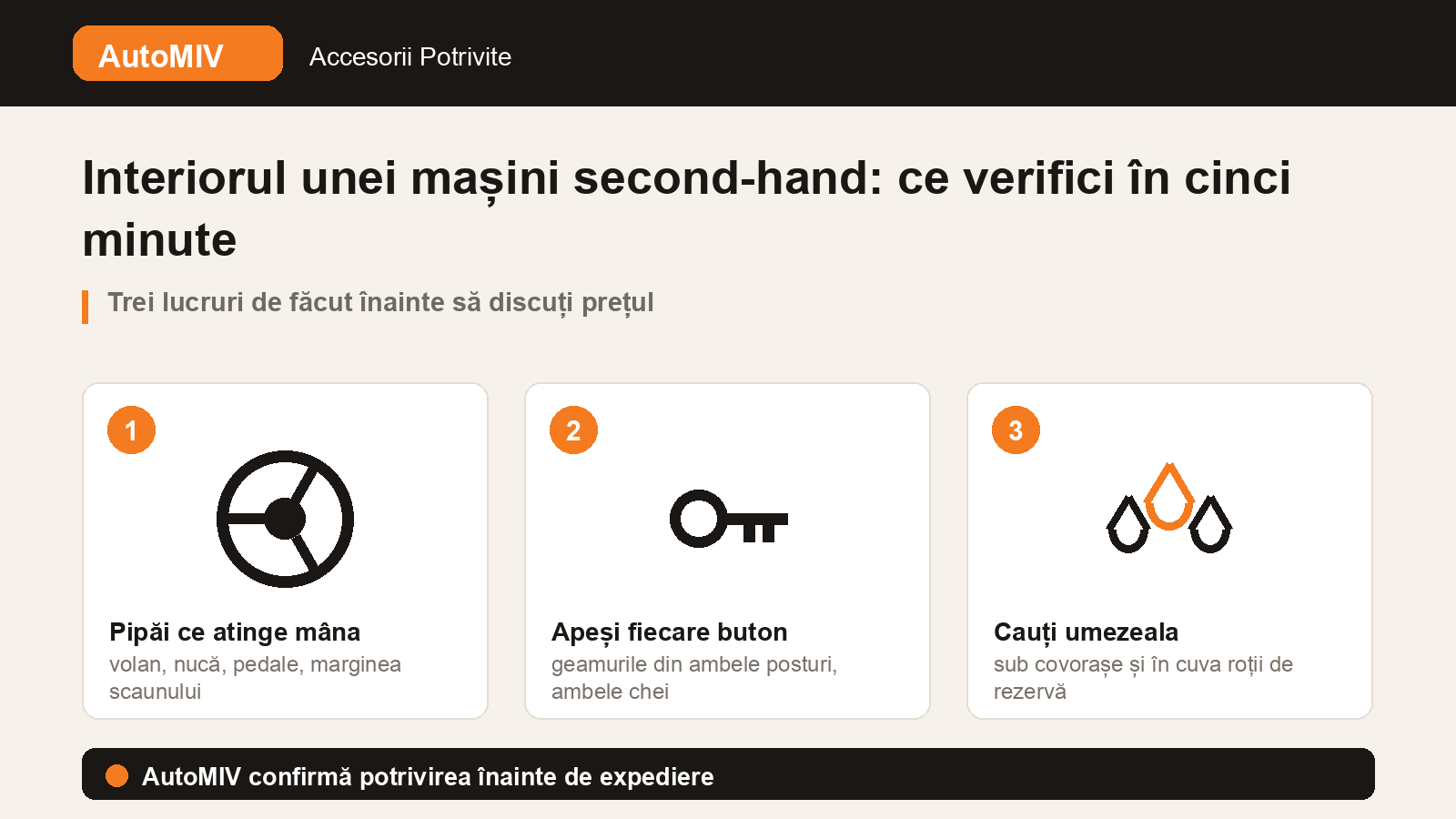 Ce verifici la interiorul unei mașini second-hand, înainte să dai banii