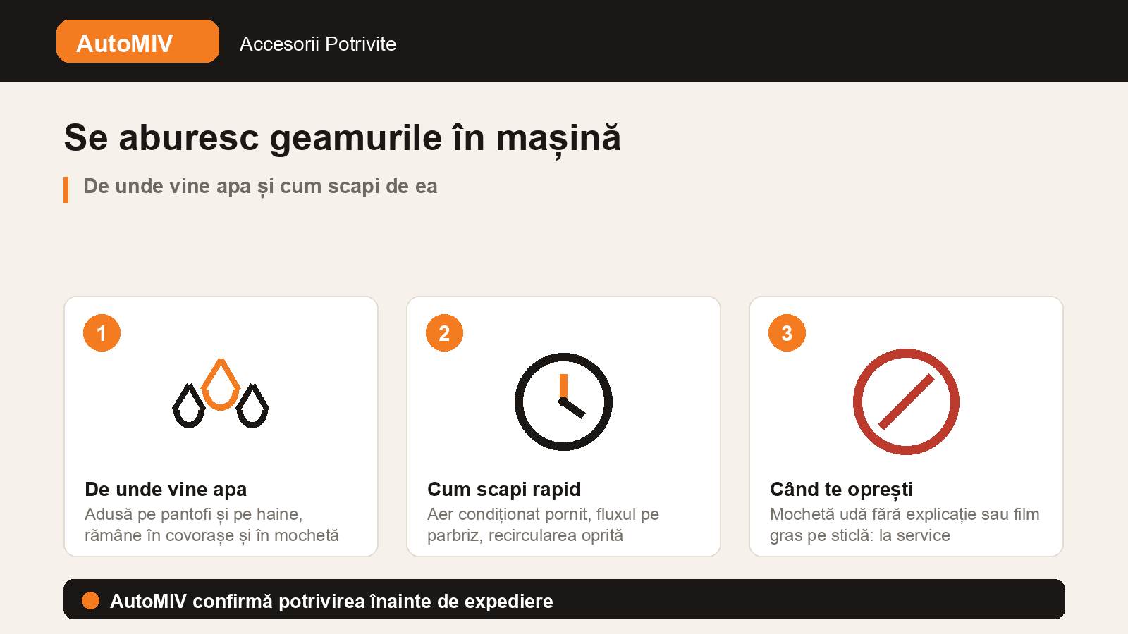 Se aburesc geamurile în mașină: de unde vine apa și cum scapi de ea