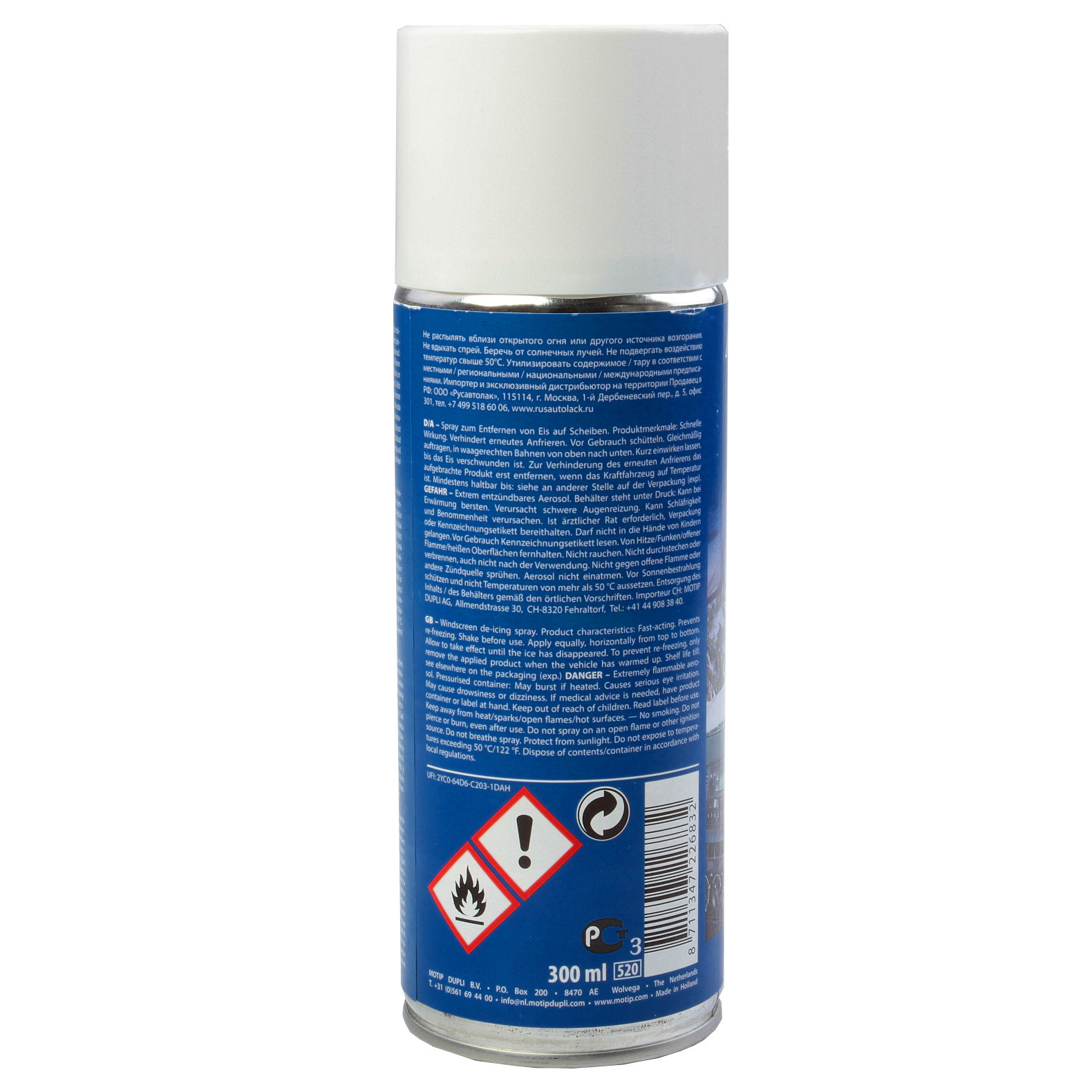 Spray Dezghețare Parbriz Motip De-Icer 300 ml - Acțiune Rapidă, Previne Reînghețarea [1]
