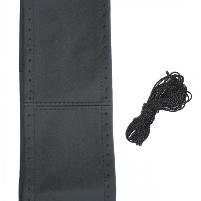 HUSA VOLAN CU SNUR PIELE NATURALA NEGRU 42-43 cm [2]