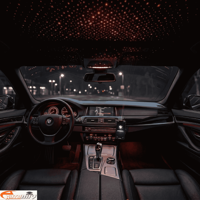 Incarcator Auto Retractabil 4 in 1 cu Proiectie Stele pe Plafon [2]