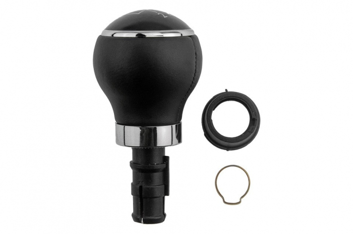Nuca Schimbator Viteze VW Golf 5 6 Jetta - Piele Neagra 5 Trepte [2]