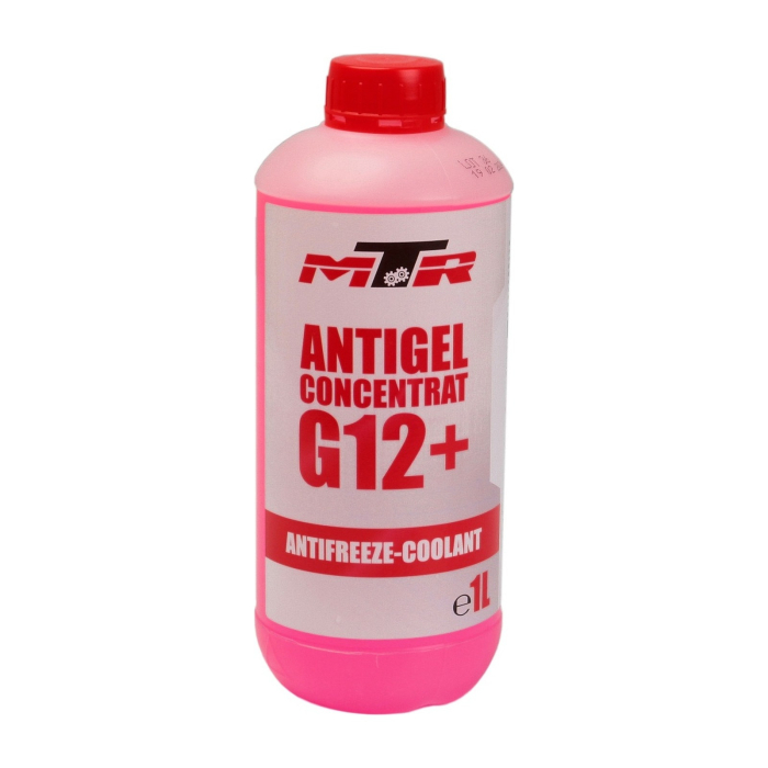Pachet 2 flacoane antigel MTR G12+ roșu 1 L și bușon vas expansiune MOTORAD T49 albastru [2]