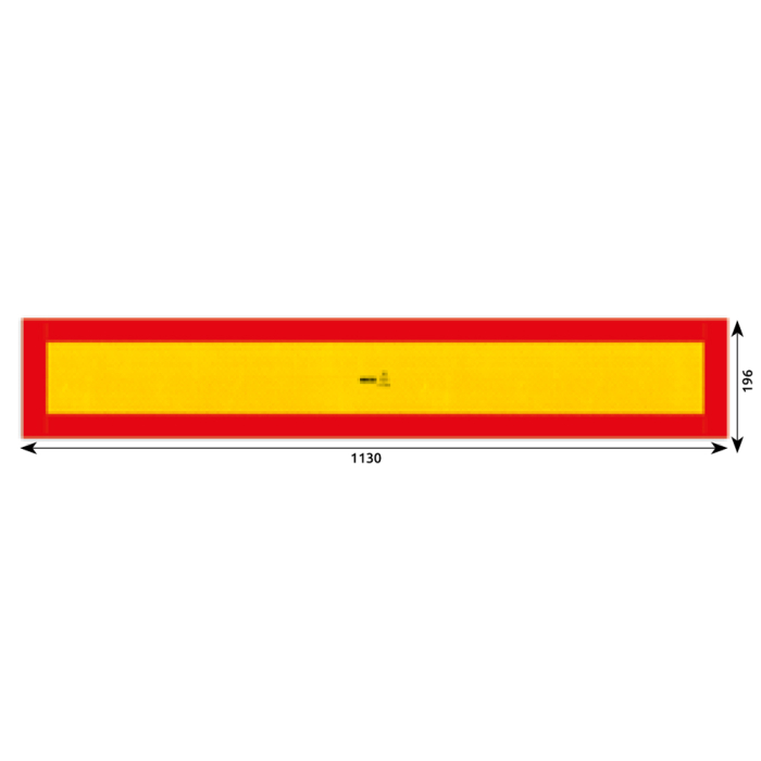 PLACA REFLECTORIZANTA GALBEN  ROSU 1130X196 MM SUPORT ALUMINIU HICO