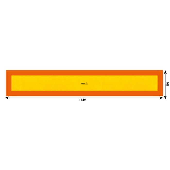 PLACA REFLECTORIZANTA GALBEN ROSU FLUORESCENT 1130X196 MM HICO