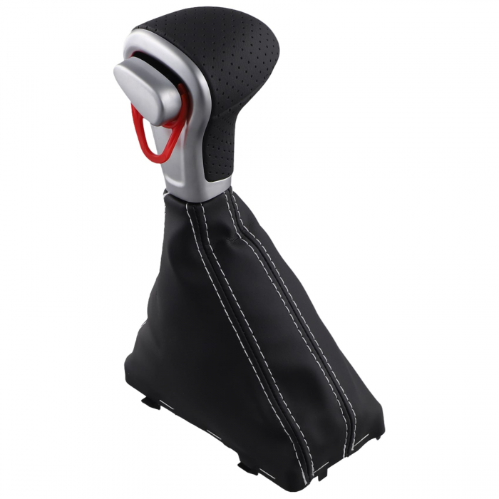 Schimbator Audi Automat Piele Perforata Cusatura Alba
