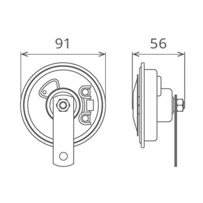 Set 2 claxoane electromagnetice disc 24V SEGER ton inalt si jos [4]