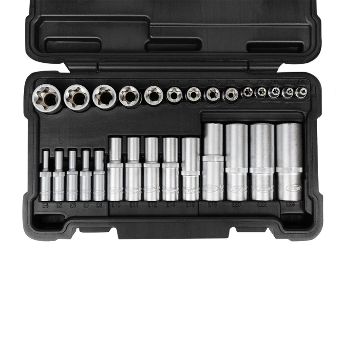Set 28 tubulare Torx JBM E4-E24 în cutie rigidă [3]