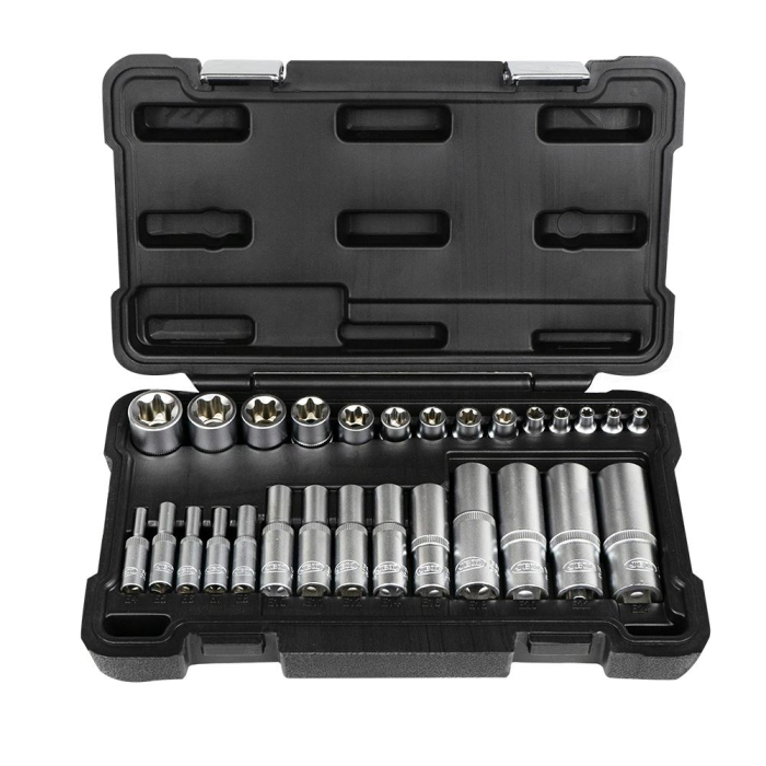 Set 28 tubulare Torx JBM E4-E24 în cutie rigidă [7]