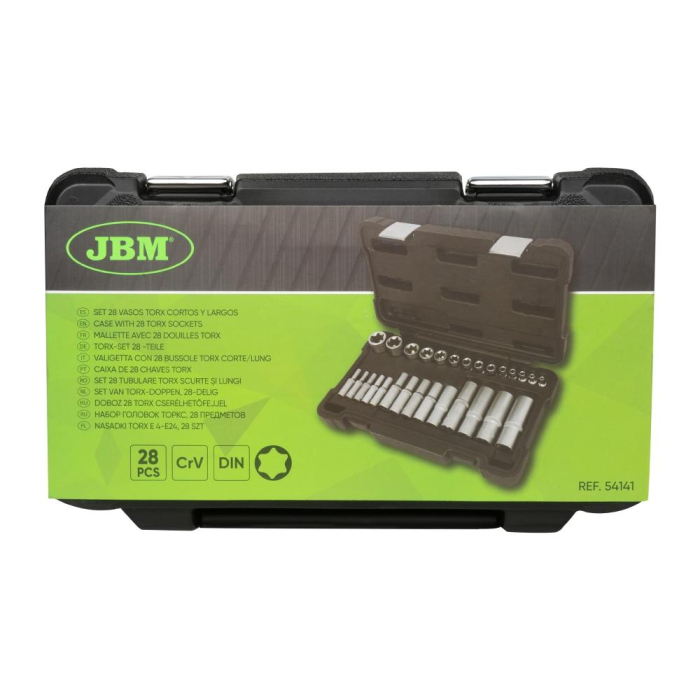 Set 28 tubulare Torx JBM E4-E24 în cutie rigidă [5]