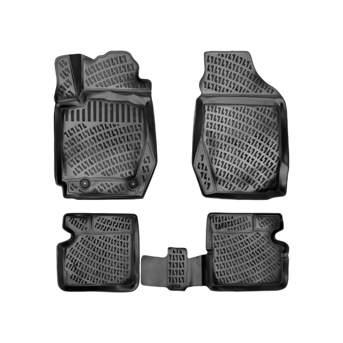 Set covorașe cauciuc Toyota Corolla IX E120 - covorașe auto dedicate, negre, formă 3D cu bordură înaltă [2]